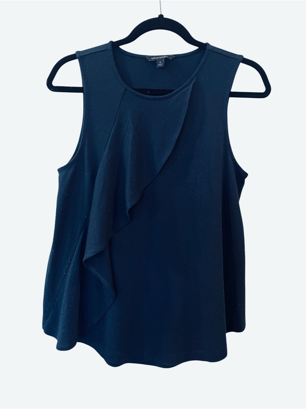 Banana Republic Women’s Ruffle Cami Sleeveless Tank Top Shirt Navy Size: Small